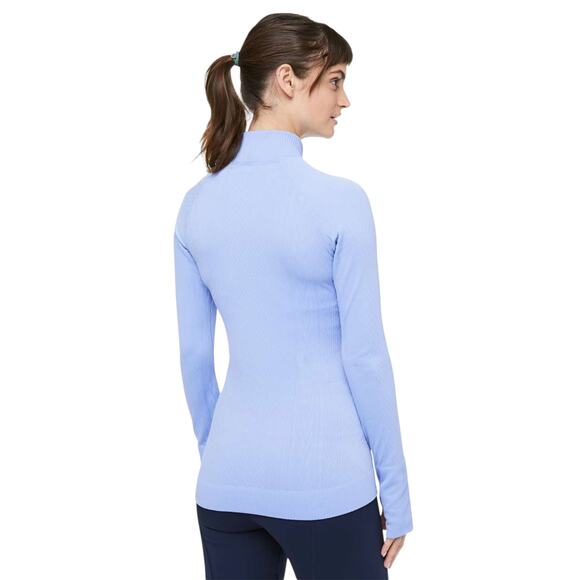 Lululemon Hydrangea Blue Rest Less Mock Neck Long Sleeve Top - Picture 2 of 10